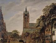 Jan van der Heyden Scenic old church oil painting picture wholesale